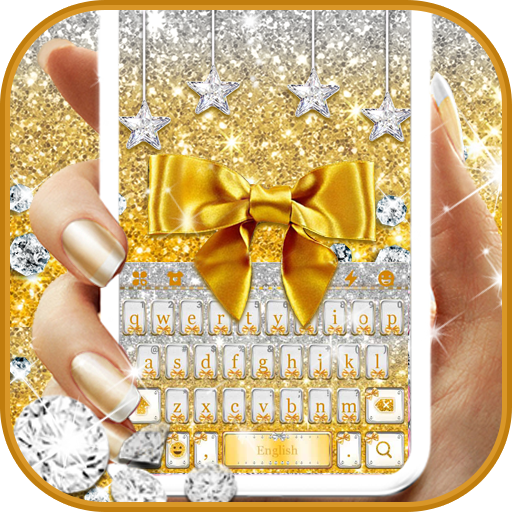 Tema Keyboard Golden Bow