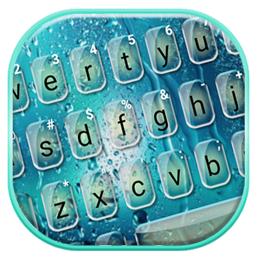 Water Raindrops Keyboard Theme