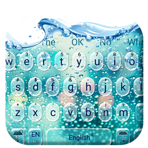 Glass Water Drop Keyboard