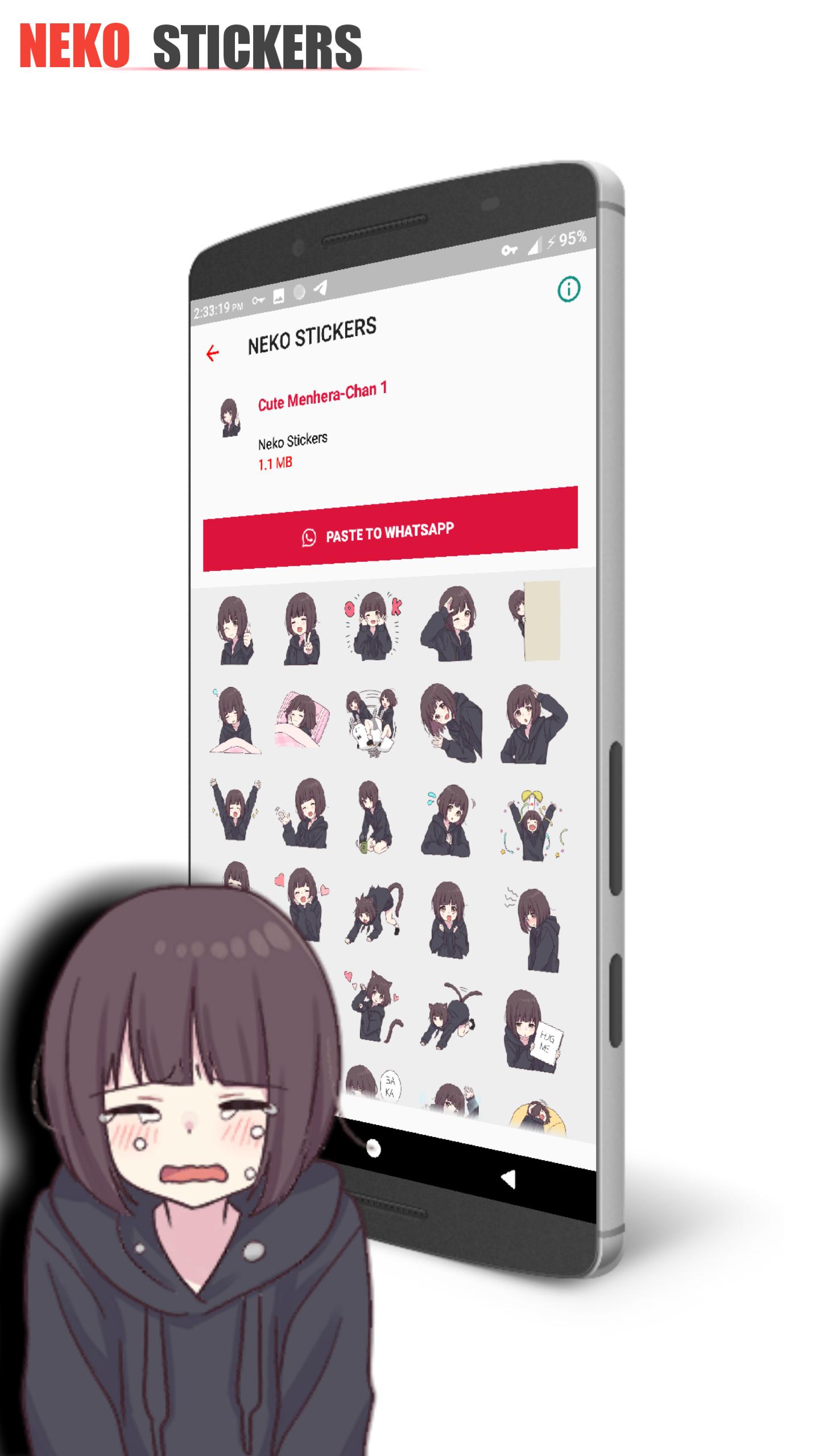 Download Menhera kun stickers WASticker android on PC