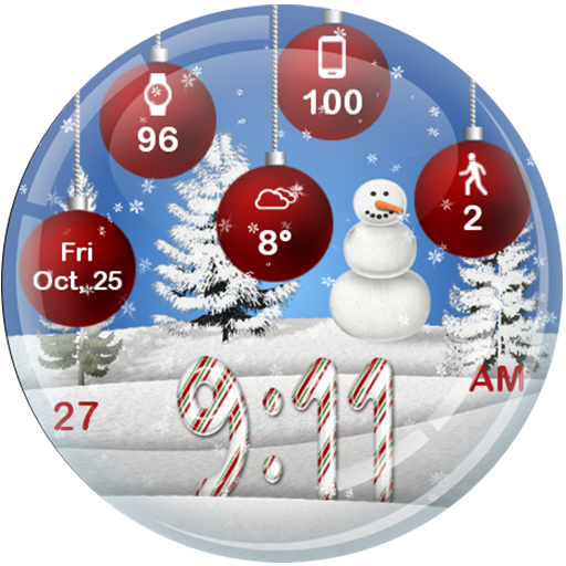 Christmas Snow HD Watch Face