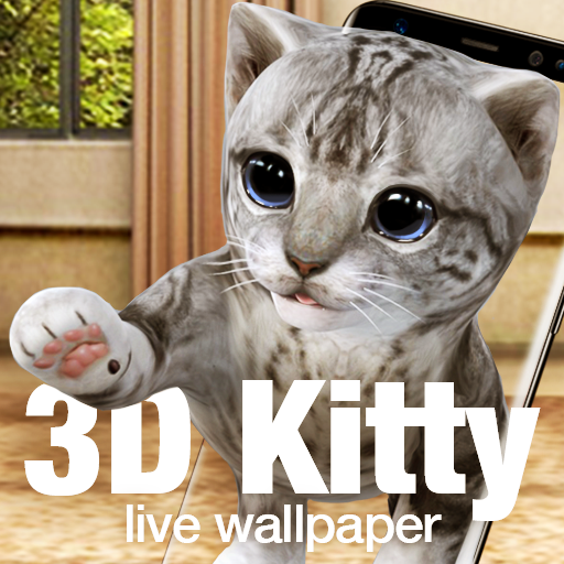 3D Cute Kitty Cat Live Wallpaper & Launcher