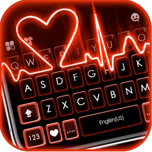 Red Heartbeat कीबोर्ड थीम