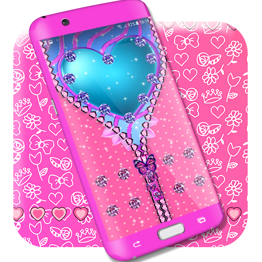 Girly lock screen zipper