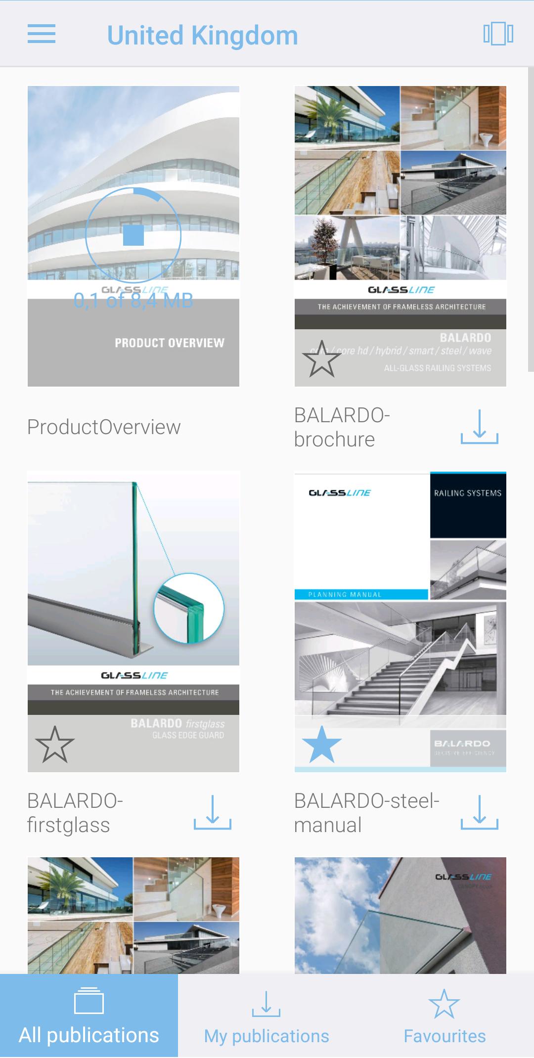 Download GLASSLINE catalogs android on PC