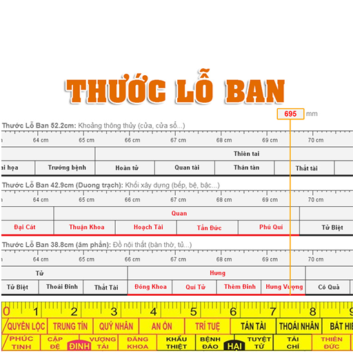 Thước Lỗ Ban đủ 3 loại