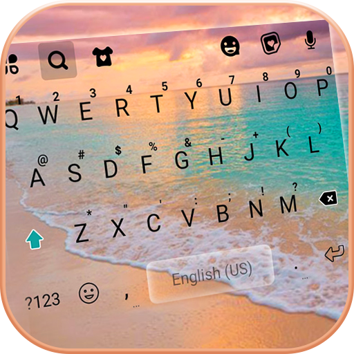 Beach Sunset Keyboard Backgrou