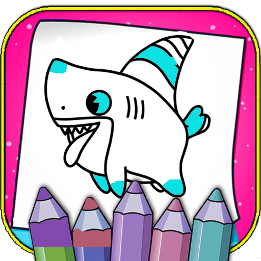 shark dog coloring book