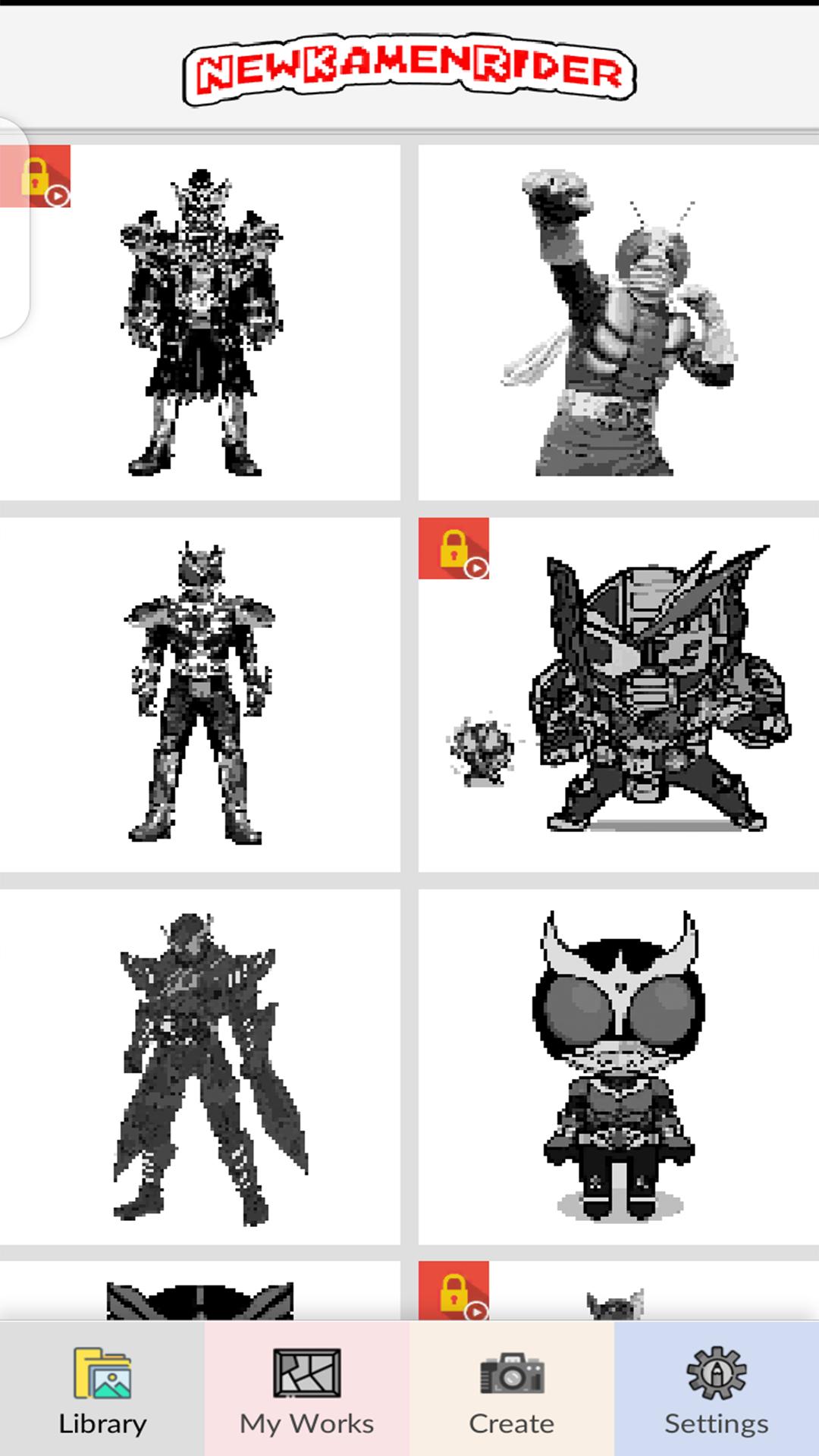 تنزيل Kamen Rider Pixel Art Black على جهاز الكمبيوتر | مسؤول GameLoop