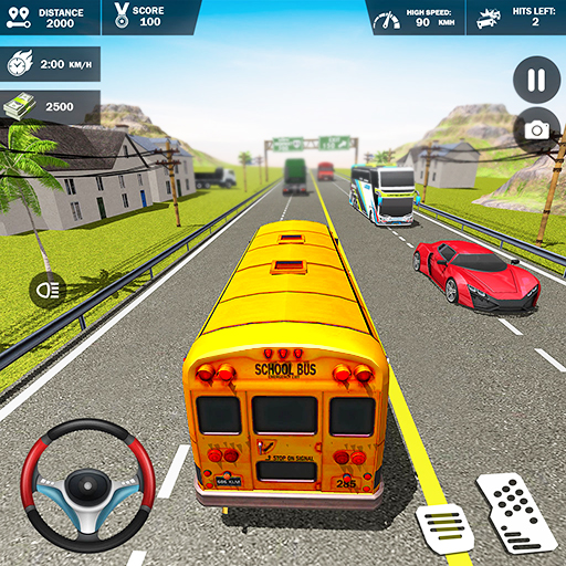 高中巴士賽車遊戲