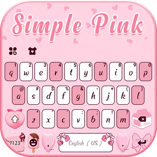 Fundo do Teclado Simple Pink S