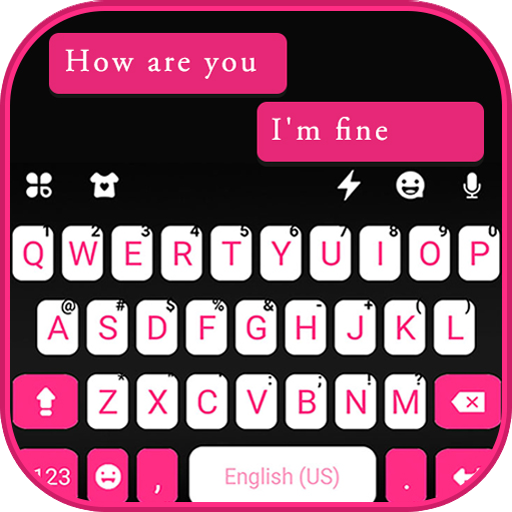 Pink Black Chat Keyboard Theme