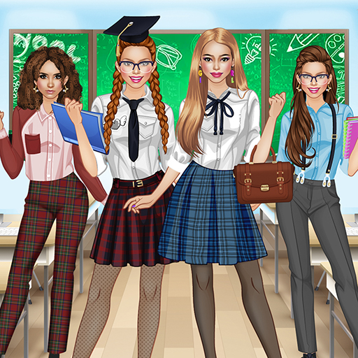高中女生換裝遊戲：時尚服裝設計和打扮遊戲