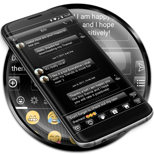 SMS Messages Dusk Black Theme
