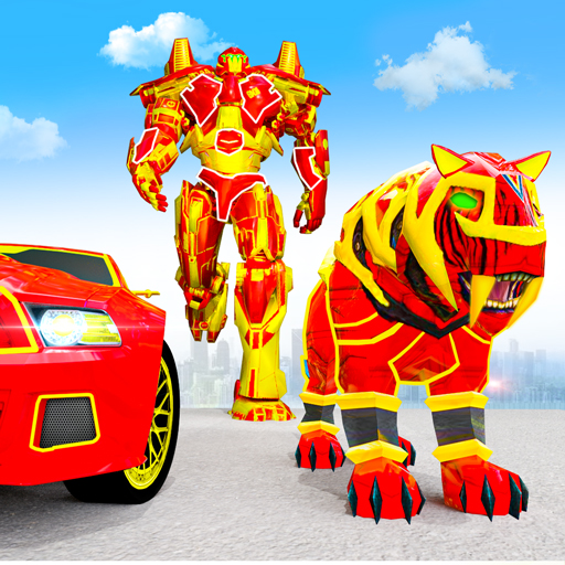 robô de tigre selvagem. carros