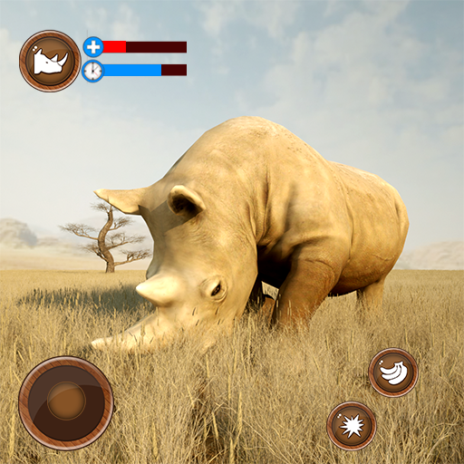 Wild Rhino Family Jungle Sim