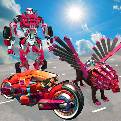 Flying Lion Robot Transform: Robot Shooting Games