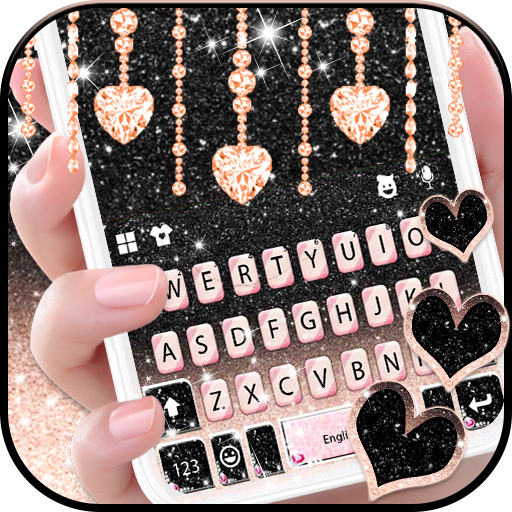 Black Pink Glitter कीबोर्ड