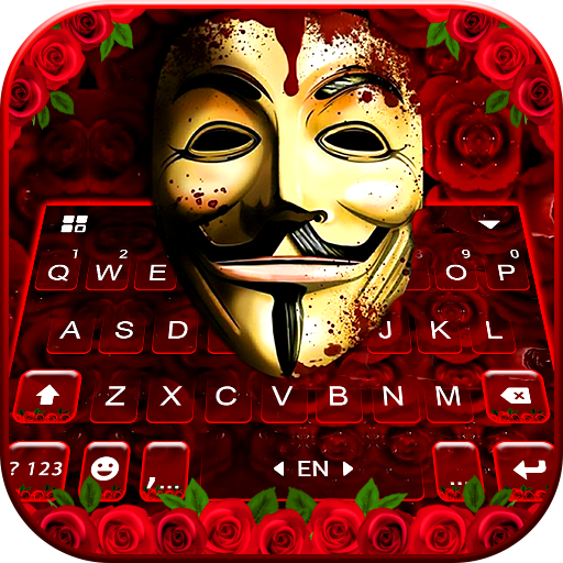 Rosy Anonymous Keyboard Backgr