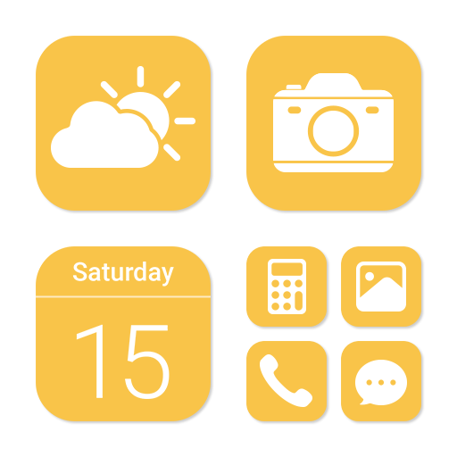 Wow Golden White - Icon Pack
