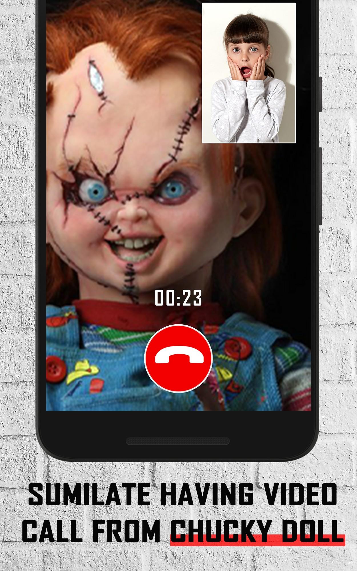 Download Scary Chucky Doll video call android on PC