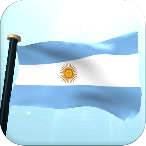 Argentina Bendera 3D Percuma