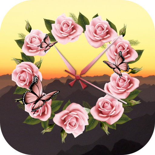 Rose Clock Live Wallpaper