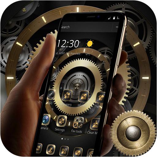 Golden Metallic Gears Theme