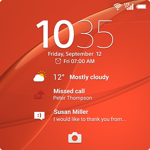 XPERIA™ Theme: Orange