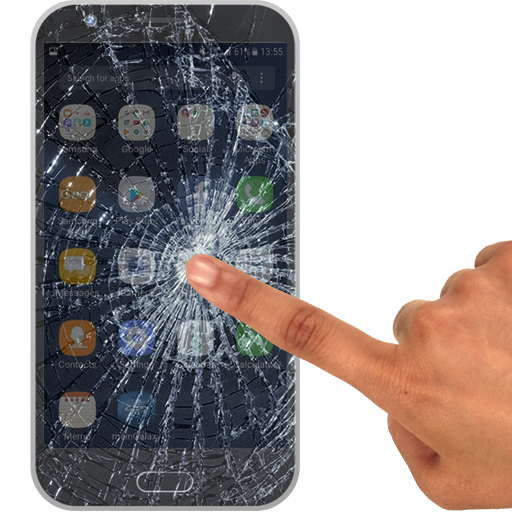 Brincadeira de tela quebrada