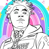 AR Draw Coloring NBA Youngboy