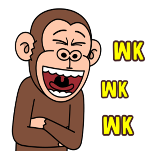 Stiker Monkey Lucu (WAStickerA