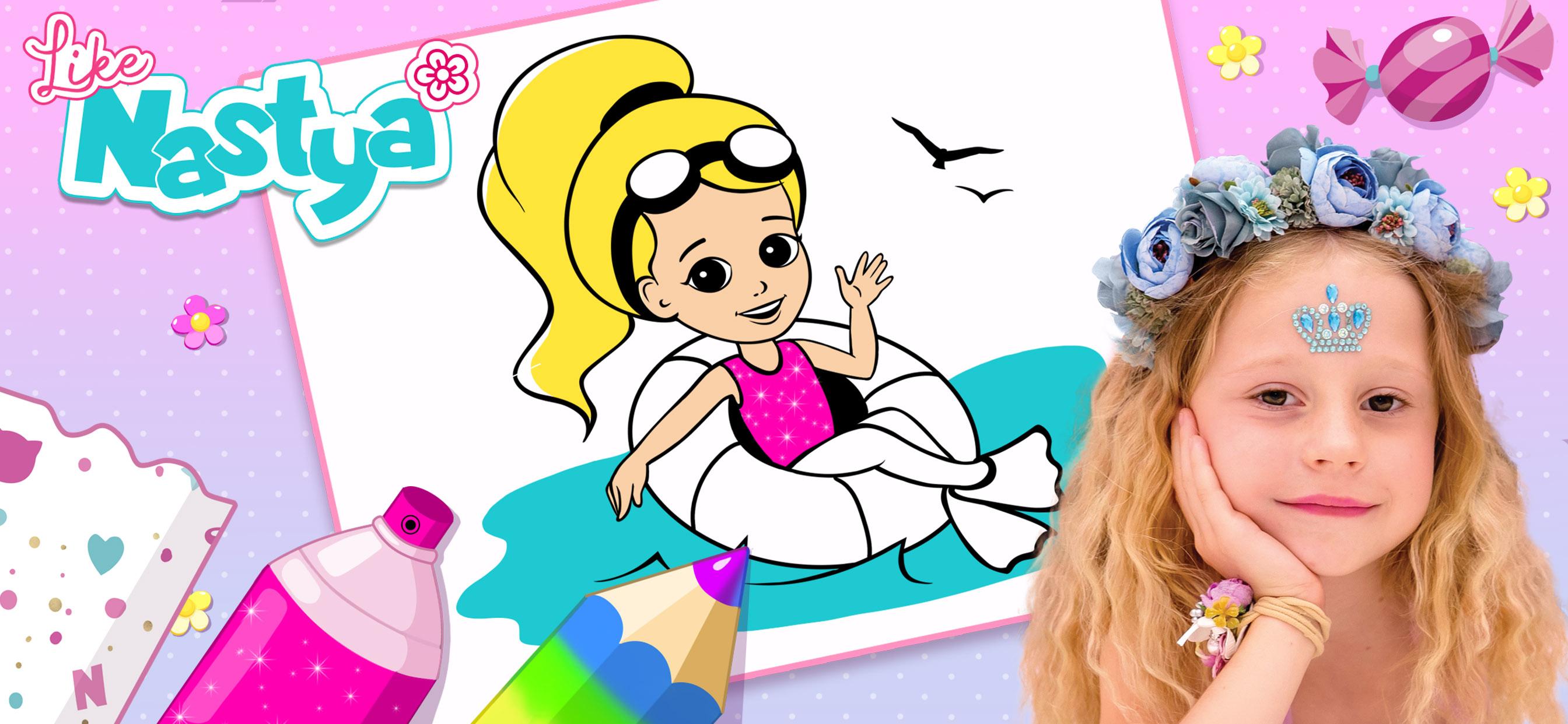 Скачать Like Nastya Coloring Book на ПК | Официальный представитель GameLoop