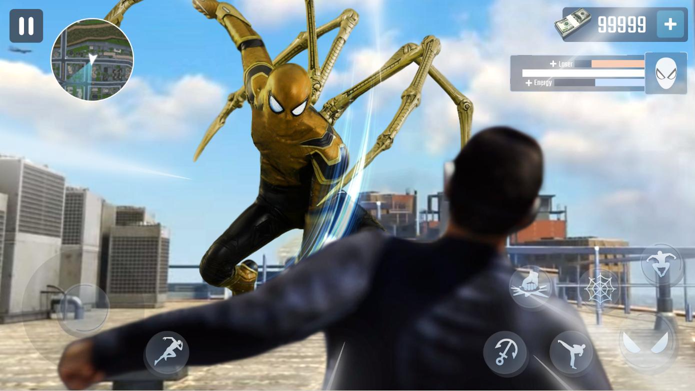 Скачать Spider Rope Hero - Gangster 3D на ПК | Официальный представитель  GameLoop