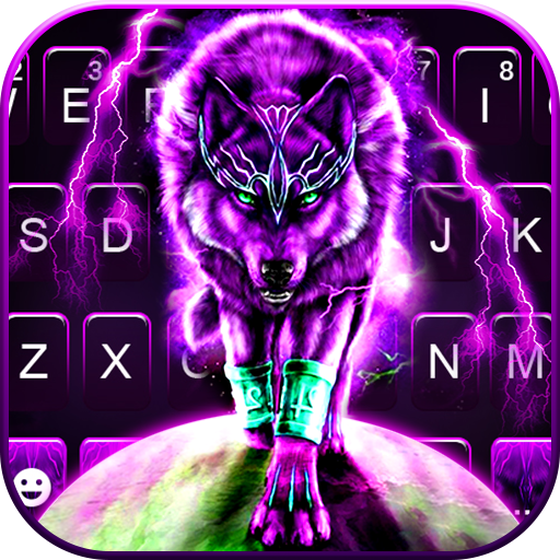 Purple Thunder Wolf Keyboard B