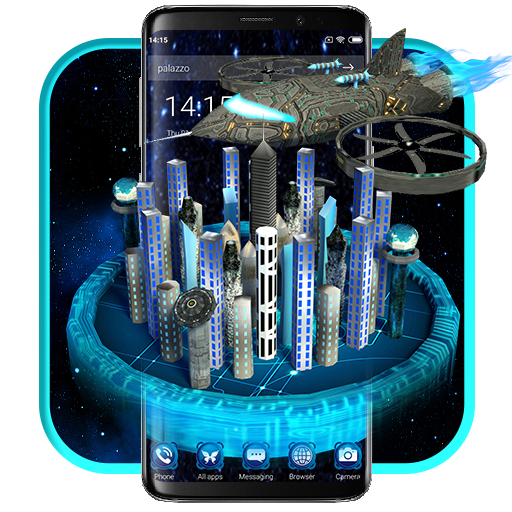 Live Space city 3D Launcher Theme