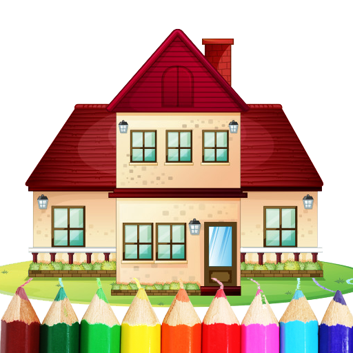 Livro para colorir da casa