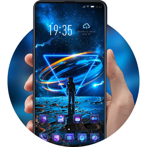 Lonely Theme Blue Space Galaxy