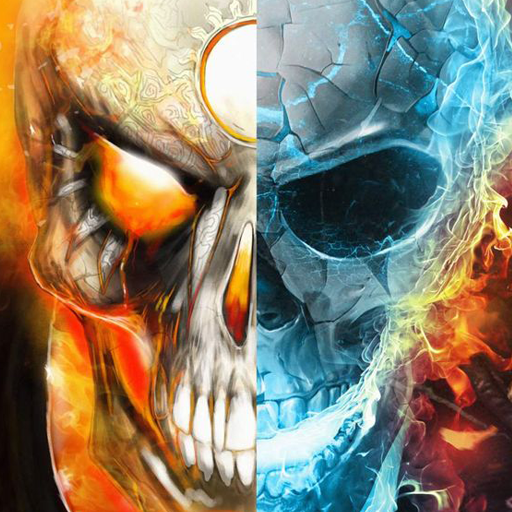 Ice Fire Skull Wallpapers