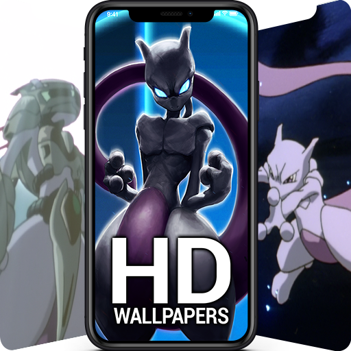 Wallpaper Anime Mewtwo battle