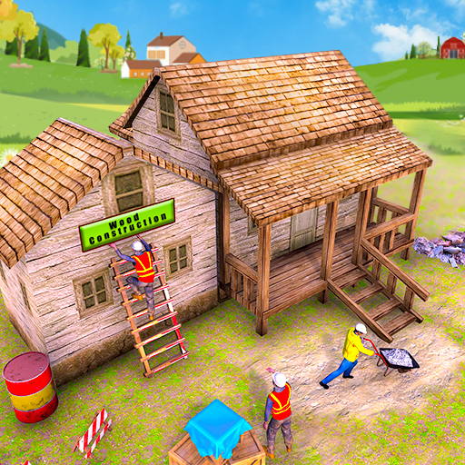 लकड़ी घर का घर बनाने वाला गेम