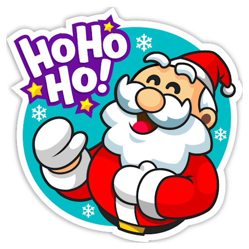 Funny Santa Claus Stickers WAS