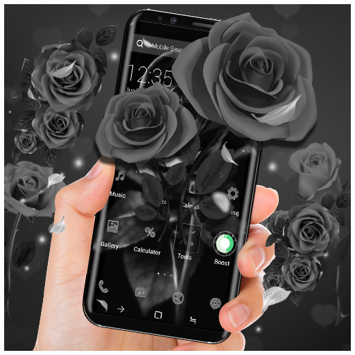 Black Rose APUS Launcher Theme