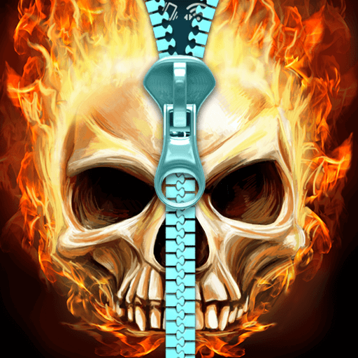 Skull lock screen.