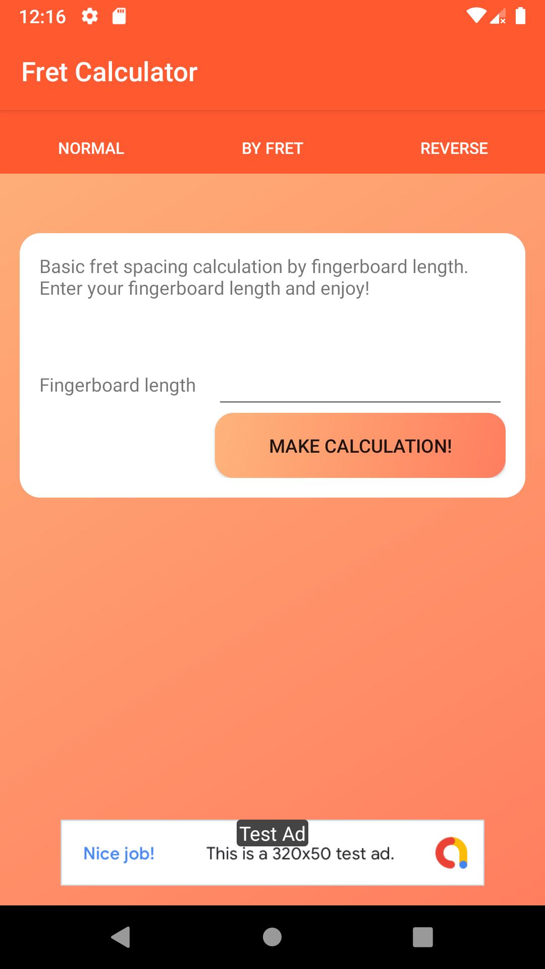 Download Fret Position Calculator android on PC