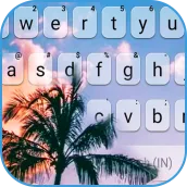 Palm Tree Sky Keyboard Backgro