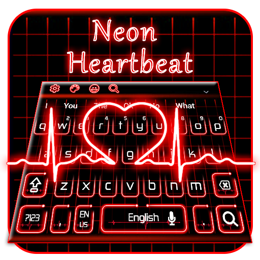 Neon Heartbeat Keyboard