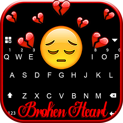Broken Heart Emoji 主題鍵盤