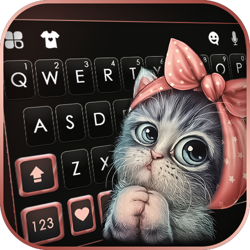 Cute Bow Cat Tema