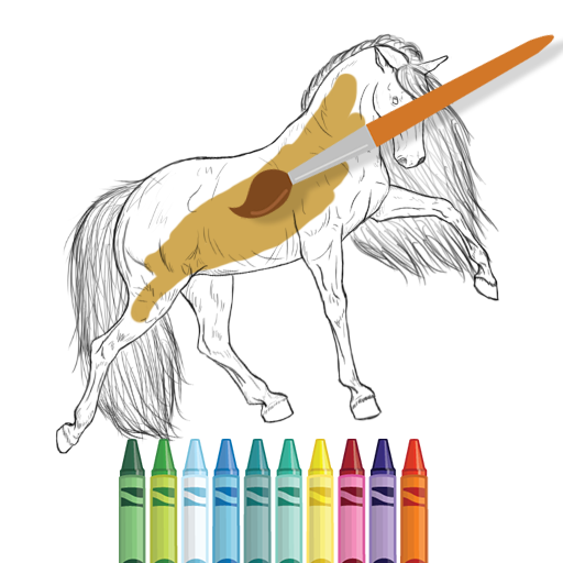 Horses Coloring Book